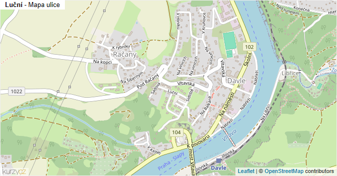 Luční - mapa ulice