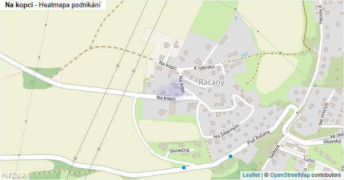 Na kopci - mapa podnikání