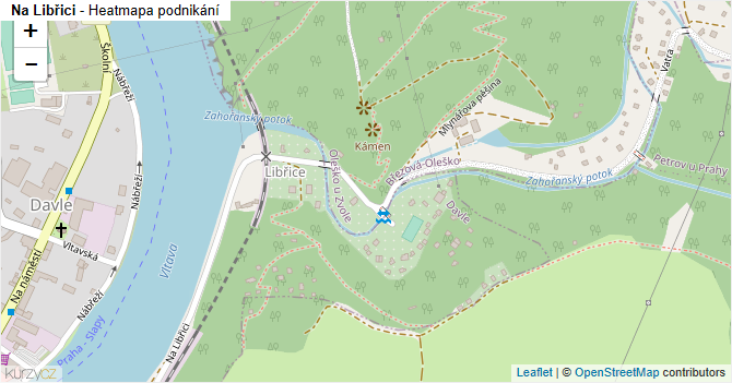 Na Libřici - mapa podnikání