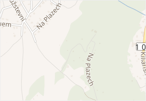 Na Plazech v obci Davle - mapa ulice