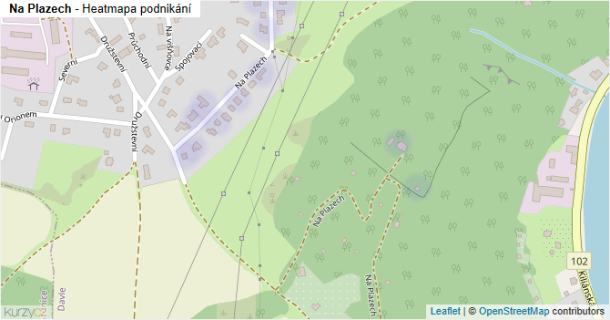 Na Plazech - mapa podnikání
