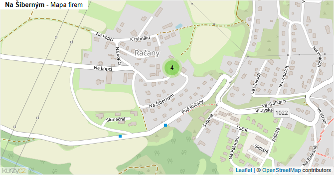 Na Šiberným - mapa firem