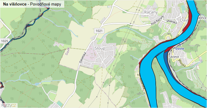 Na višňovce - záplavové mapy stoleté vody