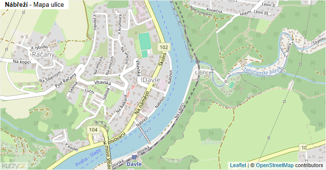 Nábřeží - mapa ulice
