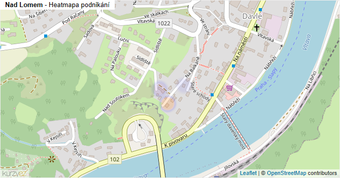 Nad Lomem - mapa podnikání