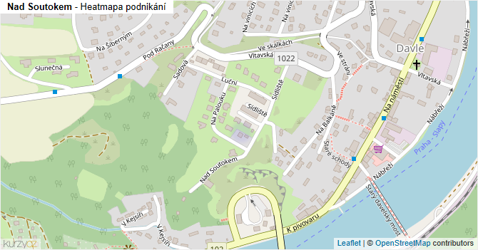 Nad Soutokem - mapa podnikání