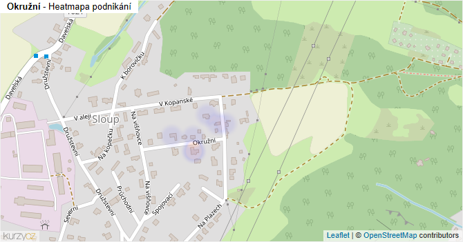 Okružní - mapa podnikání
