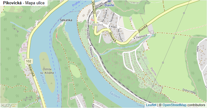 Pikovická - mapa ulice