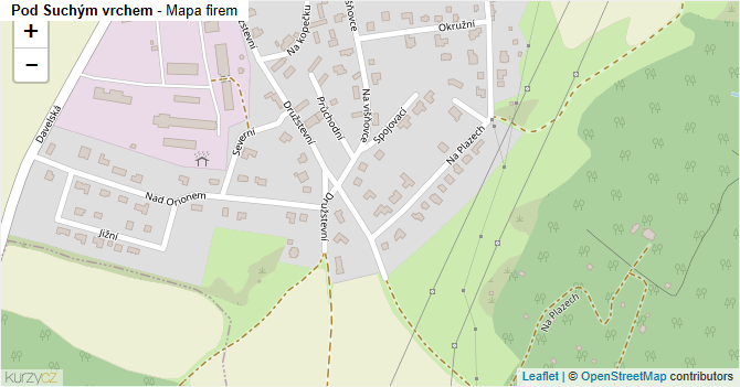 Pod Suchým vrchem - mapa firem