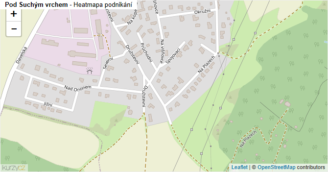Pod Suchým vrchem - mapa podnikání