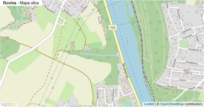 Rovina - mapa ulice