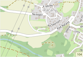 Slunečná v obci Davle - mapa ulice