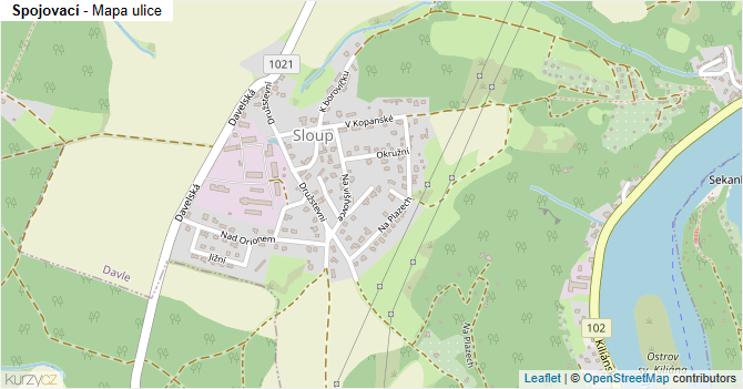 Spojovací - mapa ulice