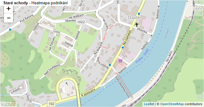 Staré schody - mapa podnikání