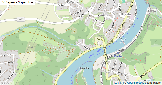V Kejsíři - mapa ulice