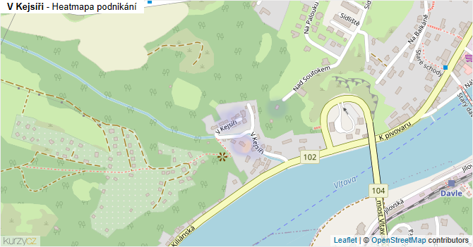 V Kejsíři - mapa podnikání