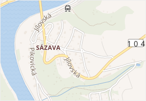V kopci v obci Davle - mapa ulice