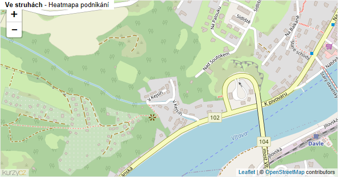 Ve struhách - mapa podnikání