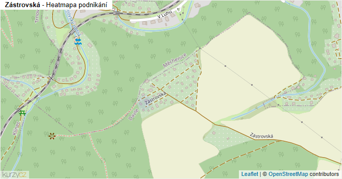 Zástrovská - mapa podnikání
