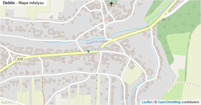 Deblín - mapa městysu