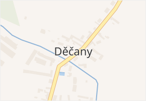Děčany v obci Děčany - mapa části obce