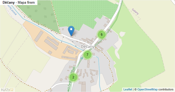 Děčany - mapa firem