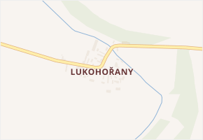 Lukohořany v obci Děčany - mapa části obce