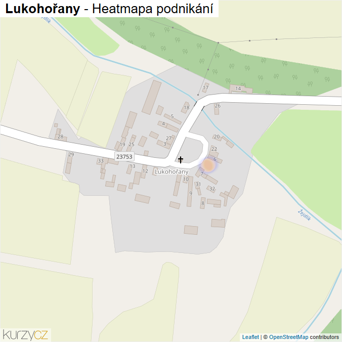 Mapa Lukohořany - Firmy v části obce.