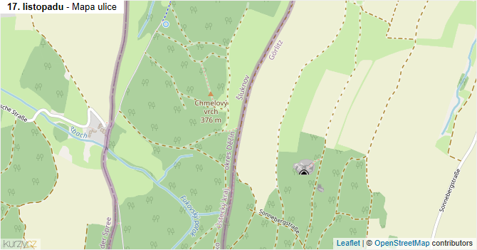 17. listopadu - mapa ulice