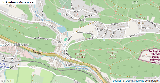 5. května - mapa ulice
