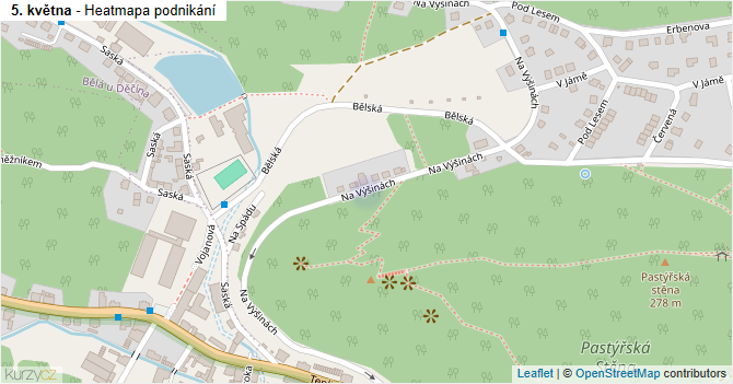 5. května - mapa podnikání