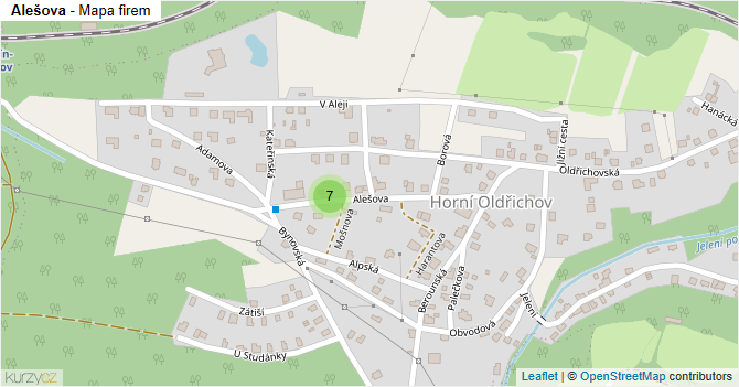 Alešova - mapa firem