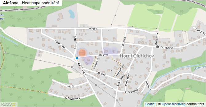 Alešova - mapa podnikání