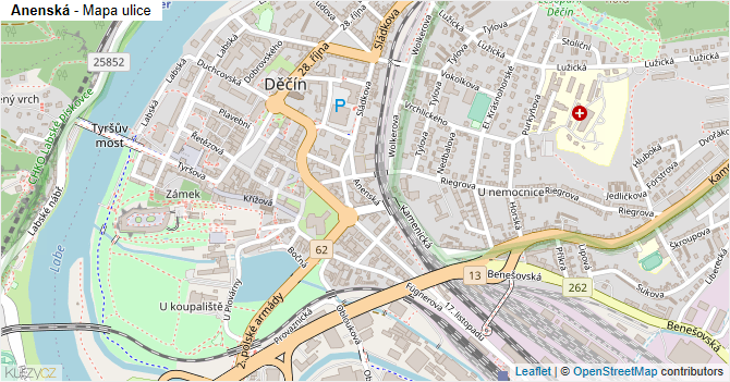 Anenská - mapa ulice