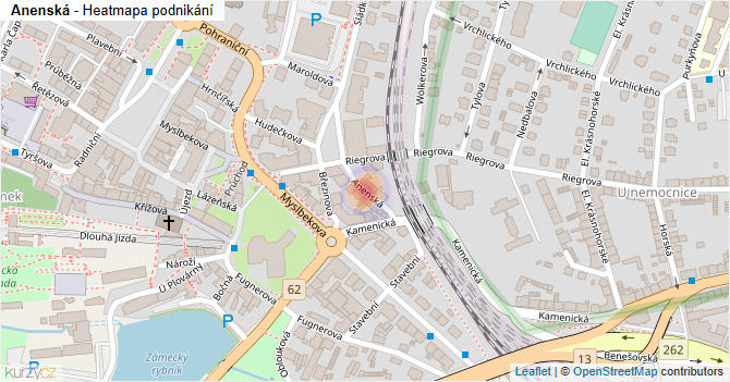 Anenská - mapa podnikání