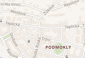 Arbesova v obci Děčín - mapa ulice