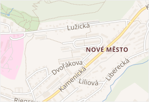 B. Martinů v obci Děčín - mapa ulice