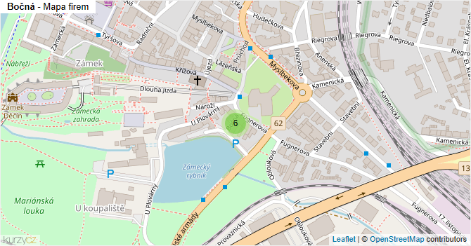 Bočná - mapa firem