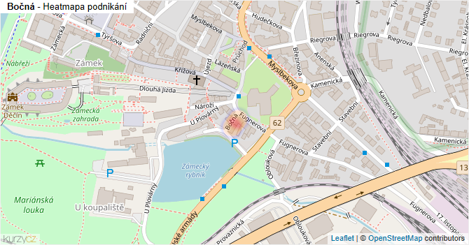 Bočná - mapa podnikání