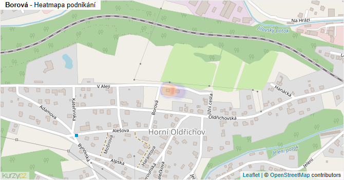 Borová - mapa podnikání