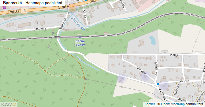 Bynovská - mapa podnikání