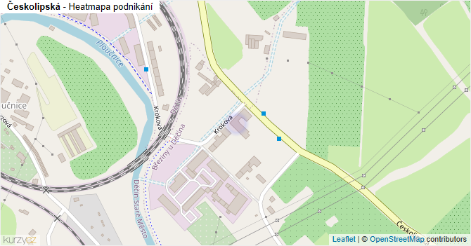 Českolipská - mapa podnikání
