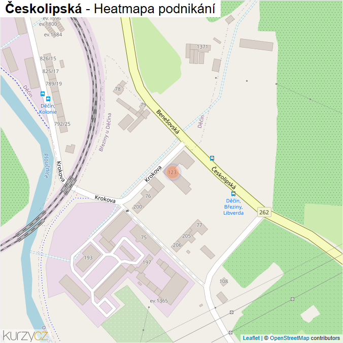 Mapa Českolipská - Firmy v ulici.