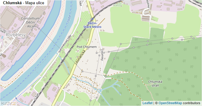 Chlumská - mapa ulice
