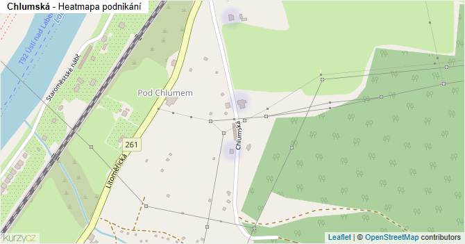 Chlumská - mapa podnikání