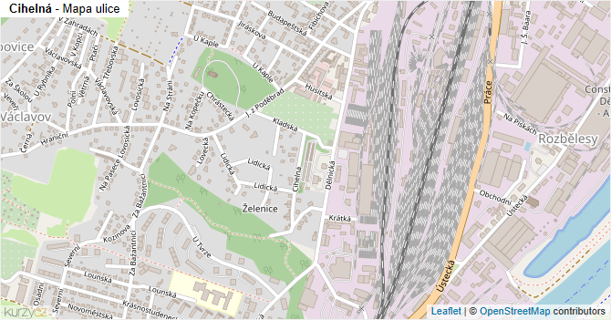 Cihelná - mapa ulice