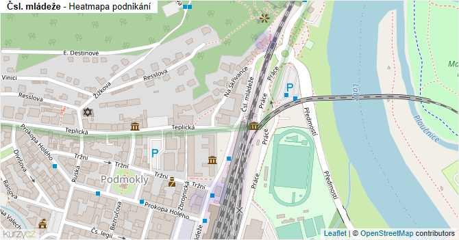 Čsl. mládeže - mapa podnikání