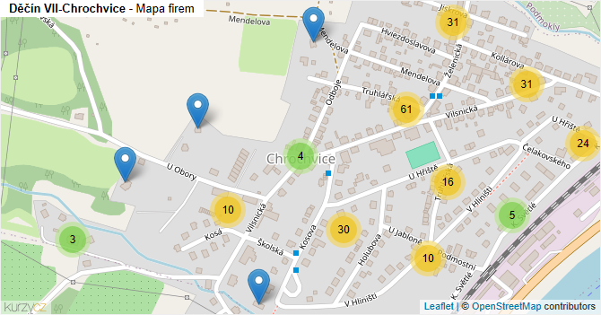 Děčín VII-Chrochvice - mapa firem