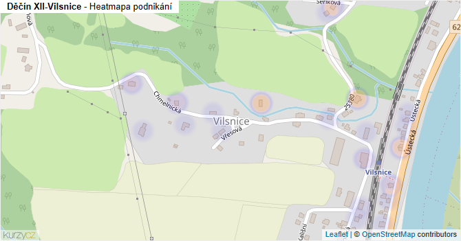 Děčín XII-Vilsnice - mapa podnikání