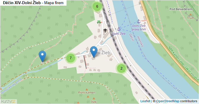Děčín XIV-Dolní Žleb - mapa firem